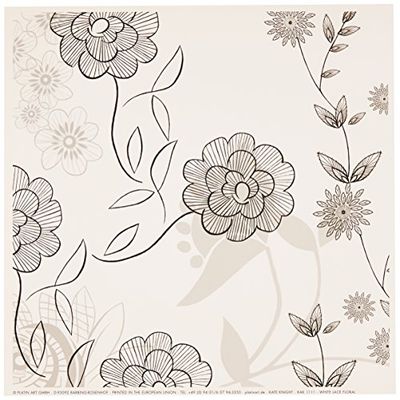 Eurographics KAK1111 Stampa Artistica White Lace Floral di Kate Knight 18x18 cm