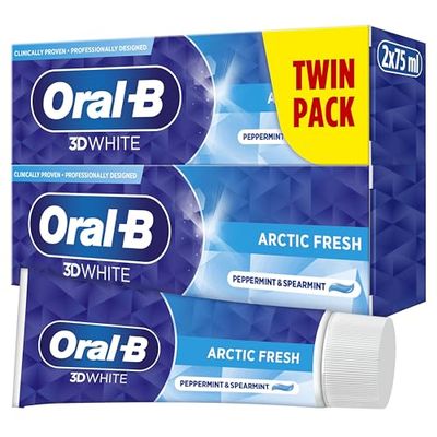 Oral-B 3D White Arctic Fresh Toothpaste 2x75ml 2in1