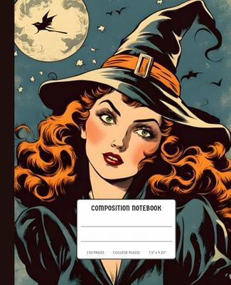 Composition Notebook Vintage Beautiful Witch: College Ruled Notebook | Lined Journal