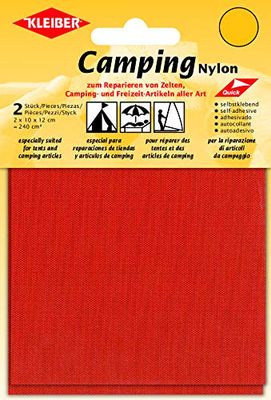 Kleiber 480-04 Canvas Style Self-Adhesive Waterproof Nylon Repair 2 Patches (10cmx12cm Each) -Orange