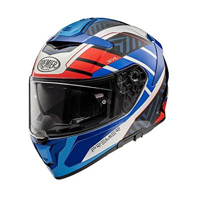 Premier Casque Deil, Bleu, Rouge et Gris Clair, XL, Unisexe