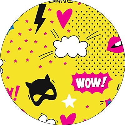 Bonateks, Round Digital Printed Mouse Pad, Non-Slip Base, for Office and Home, Diameter:22cm