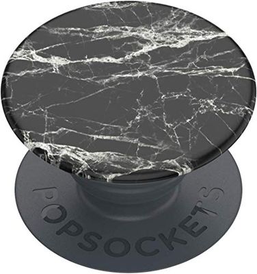 PopSockets: PopGrip Basic - Soporte y Agarre para Teléfonos Móviles y Tablets [Top No Intercambiable] - Mod Marble Black