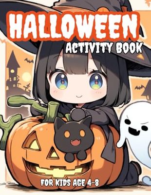 Halloween Activity Book For Kids Age 4-8: Word Searches, Mazes, Spot the Difference, Coloring Pages, Riddles, Short Stories and More!