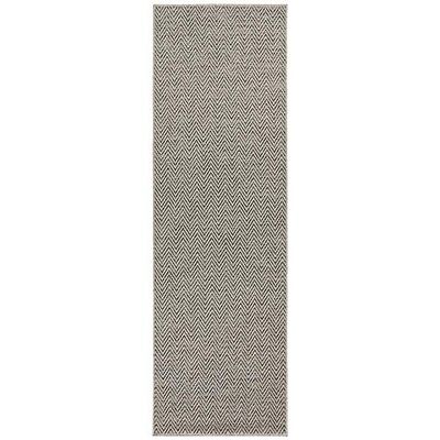 BT Carpet Nature - Alfombra de Cocina para Interiores y Exteriores, Antideslizante, Tejido Plano, Pelo Corto, Aspecto de Lana, Alfombra de Cocina para Pasillo, jardín, terraza, baño, Gris Antracita,