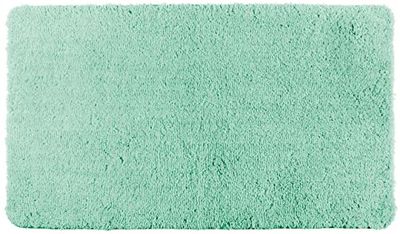 WENKO Tapis de bain Belize turquoise 60 x 90 cm - Tapis de bain, sûr, moelleux, sans peluches, Polyester, 60 x 90 cm, Turquoise