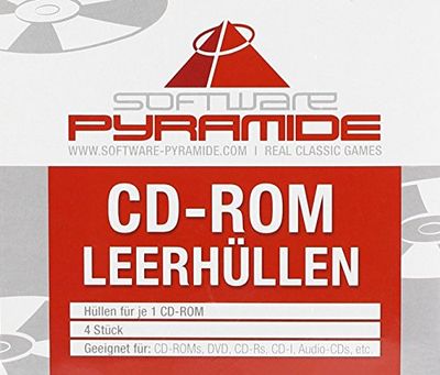 Jewel Case-Lerhüllen 4er Pack schwarz [Software Pyramide] [Importación Alemana]