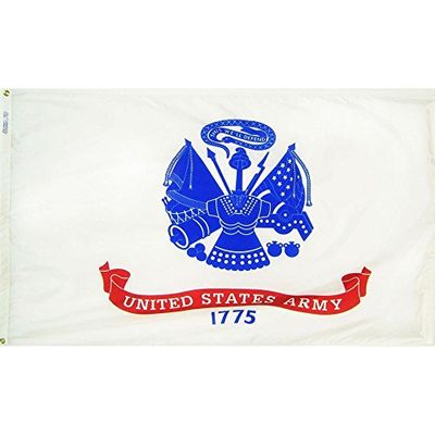 Annin Flagmakers modello 439035 bandiera militare dell'esercito degli Stati Uniti 0,9 x 1,5 m. Nylon SolarGuard Nyl-Glo 100% Made in USA secondo le specifiche ufficiali.