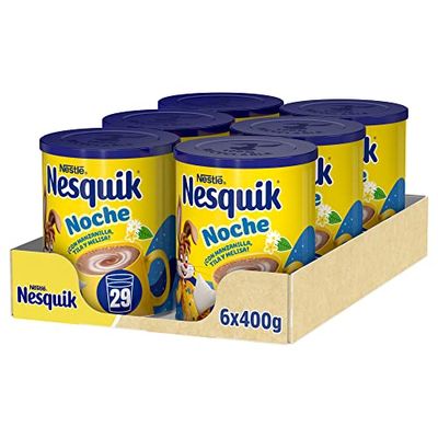 Nesquik NESTLÉ Noche Cacao Soluble 400g Lata- Pack de 6