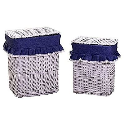 Vacchetti Giuseppe 192060000 Carrello, Vimini, Bianco/Blu, Medio