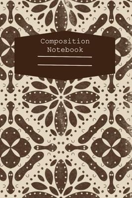 Vintage brown notebook: Vintage wallpaper composition notebook, 9x6, 100 pages