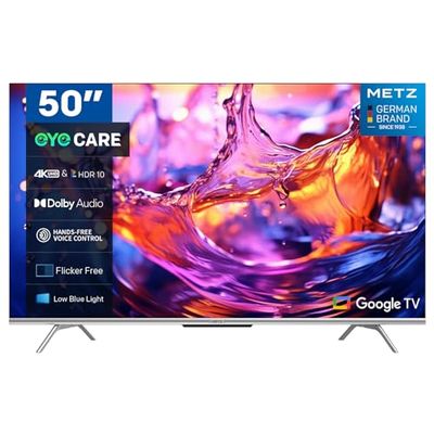 Metz Smart TV 50" 4K UHD, MUD7000Z Google TV, HDR10 & HLG, Dolby Audio & DTS Studio Sound, Chromecast, Controllo Vocale, Assistente Google, Tuner DVB-T/-T2/-C/-S/-S2/Analog, CI+