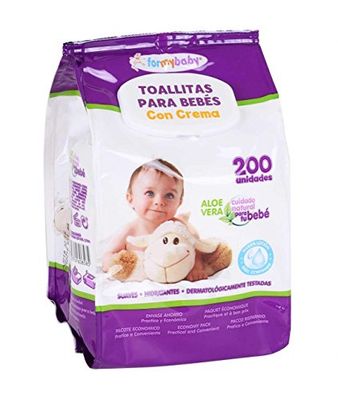 Formybaby BY11020160858 - Toallitas húmedas para bebés, 200 unidades, con tapa