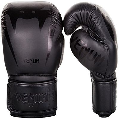 Venum Giant 3.0, Guantoni da Boxe Muay Thai Kick Boxing, Unisex - Adulto, Nero/Nero Opaco, 12 Oz