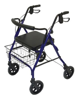 Rollator avec Barre de Dossier Incurvése XXL Days Bleu