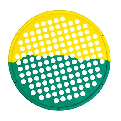 Cando W54216YG Combi Dispositivo Para Ejercicios de Mano Diametro 35,6 cm, Amarillo/Verde, Más, Ligero (x)/Moderado