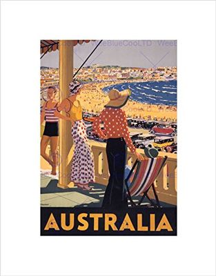 Wee Blue Coo TRAVEL TOURISM AUSTRALIA BEACH SEA SURF OZ NEW FRAMED ART PRINT MOUNT B12X11332