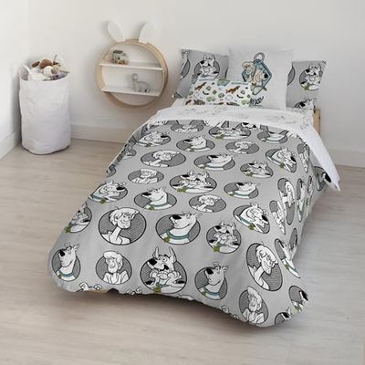 BELUM | Scooby Doo Duvet Cover | Duvet Cover Model Scooby Doo Dots | Duvet Cover with Buttons | Duvet Cover 100% Cotton | Duvet Cover (Bed of 120 (200 x 200 cm.))