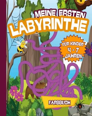 Meine Ersten Labyrinthe Für Kinder Von 4 Bis 7 Jahren: : Malbuch, Schöne Labyrinthe Zum Lösen, Lustige Spiele Zur Entwicklung Der Konzentration Und Neugier Bei Kindern