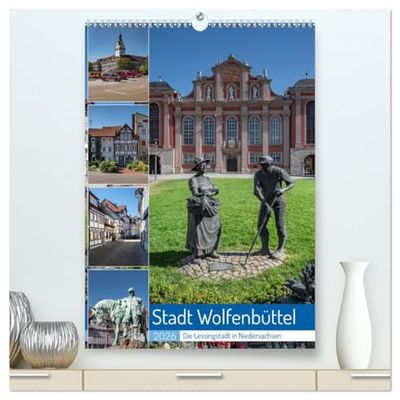 Stadt Wolfenbüttel (hochwertiger Premium Wandkalender 2026 DIN A2 hoch), Kunstdruck in Hochglanz: Die Stadt Wolfenbüttel liegt an der Oker, in Niedersachsen, südlich von Braunschweig.