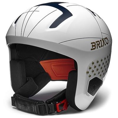 Briko, HELMET Unisex Volwassenen, SHINY WITE-TANGAROA BLUE-GOUD, S