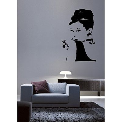 Tatoutex Stickers Audrey Hepburn - Orange, L 20cm x H 30cm