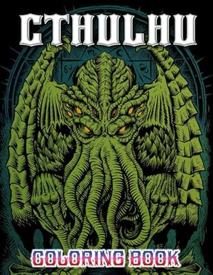 Cthulhu Coloring Book: Journey into the dark world of H.P. Lovecraft with coloring pages that feature the malevolent Cthulhu and other nightmarish entities from the mythos.