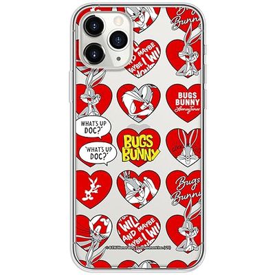 ERT GROUP mobiltelefonfodral för Iphone 11 PRO MAX originalt och officiellt licensierat Looney Tunes mönster Bugs 022 optimalt anpassad till formen på mobiltelefonen, gedeeltelijk transparant