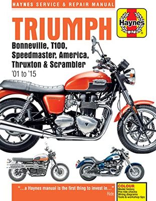 Triumph Bonneville, T100, Speedmaster, America, Thruxton & Scrambler: 2001 to 2015