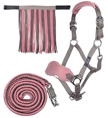 HKM Pony VB WB 10734 Licol avec Franges à Mouches en Tricot 180 cm