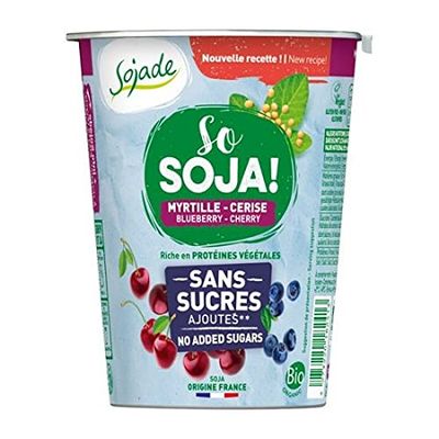YOGUR DE SOJA con arandano y cereza 400gr. BIO S/A