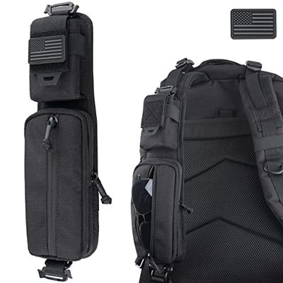 WYNEX Molle Accessori Pouch con due versioni, zaino tracolla tracolla attacco Molle accessori tattici borsa spalla Starps tasca cerniera ulteriore porta telefono
