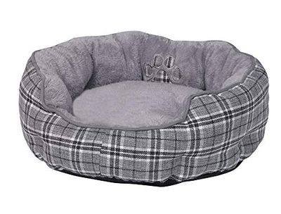 Nobby comfortbed rond Classic"KAPU" grijs geruit; Ø 60 x 20 cm