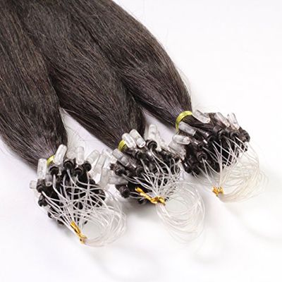 Just Beautiful Hair and Cosmetics Lot de 200 Extensions Remy Loop 1 G 60 cm avec anneaux
