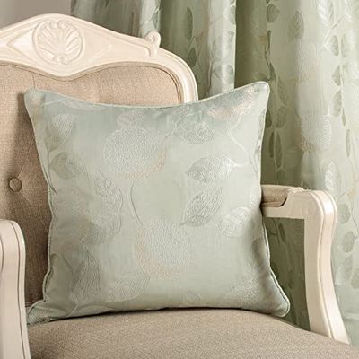 Curtina - Cojín Relleno de Jacquard Bramford, 43 x 43 cm, Color Verde