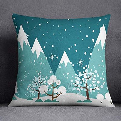 Bonamiason Decoratieve kussenslopen 45x45 cm, Kussenhoezen Bank, Decoratieve Kussenhoesjes, Kussensloop Sierkussen Kerstmis - Ontworpen en geproduceerd in Turkije