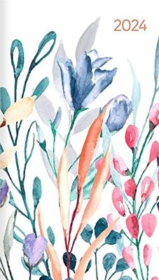 Miniplaner Style Blumenwiese 2024 - Taschen-Kalender 9x15 cm - Weekly - 64 Seiten - 1 Seite 1 Woche - Notiz-Heft - Alpha Edition