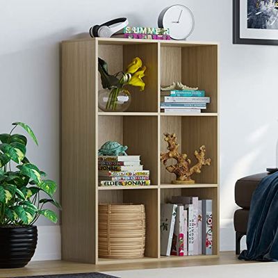 Vida Designs Durham Cube Boekenkast Opbergorganizer Woonkamer Boekenplank Home Kantoormeubilair (6 kubus, eiken)