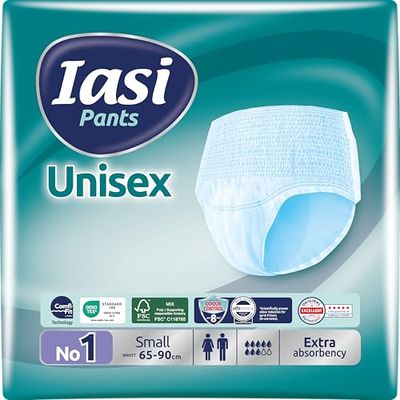 IASI Pants UNISEX High Protection, 14 jednorazowych majtek chłonnych, EXTRA chłonność, rozmiar S, 14 sztuk