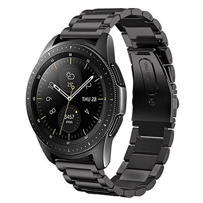SUNDAREE Compatibel met armband Samsung Galaxy Watch 42 mm SM-R810/Watch 3 41 mm/Garmin Vívoactive 5/AMAZFIT GTS 4 MINI/Huawei Watch GT 4 42 mm, 20 mm, zwart, vervanging van roestvrij staal, metaal,