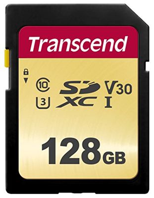 Transcend TS128GSDC500S 128GB | SDHC I, C10, U3, V30 geheugenkaart - 95/65 MB/s