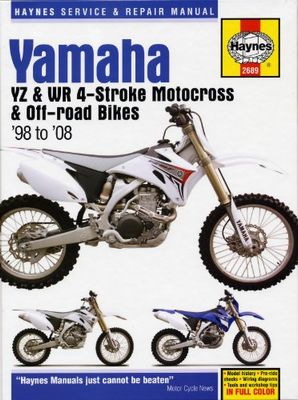 Yamaha YZ & WR 4-Stroke Motocross & Off-road Bikes, '98 to'08