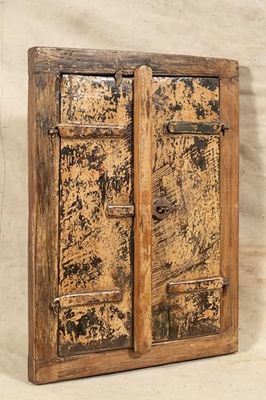Biscottini Porte intérieure fenêtre L44,5XPR7,5XH58,5 CM - Porte en Bois - Portes intérieures et extérieures - Meubles Maison
