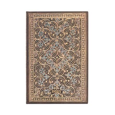 Restoration (The Queen’s Binding) Mini 12-month Verso Hardback Dayplanner 2025 (Elastic Band Closure): tydzień na dwóch stronach, zamykany na gumkę, papier 100 gsm