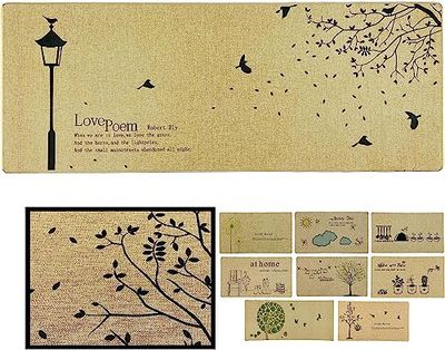 LucaHome – Alfombra Pasillo casa Verona Love Poem 40x70, Antideslizante Alfombra, tapetes para Sala, Alfombra Salon, felpudos de Interior, alfombras Pasillo