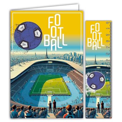 69-1004 Football Card with Envelope 12 x 17.5 cm for Sports Sportsman Footballer, Champion or Supporters of a Team – Passion Sports Collection of the Olympic Games – Made in France