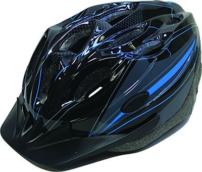 Verstelbare gevoerde fietshelm voor jongens maat M 55-58 cm zwart