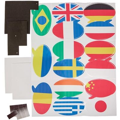 Baker Ross FN054 Greetings of the World Mix & Match Magnet Kits - Pack of 15, Educational Arts and Crafts Kits, Learning