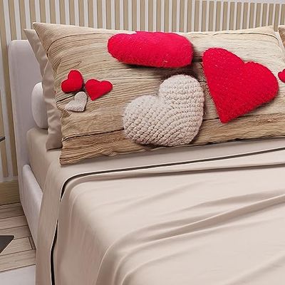 PETTI Artigiani Italiani - Beddengoed van katoen met kussenslopen in digitale print, beddengoed voor tweepersoonsbed, beige, 100% Made in Italy