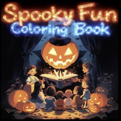 Spooky Fun: Adorable Halloween Characters Coloring Book for Kids, Adults and Teens, Perfect for Relaxation and Family Fun: Cute and Creepy Coloring ... for Stress Relief and Creative Halloween Fun